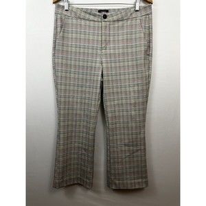 NYDJ‎ Plaid Lift And Tuck Trouser Crop Dress Pant Women’s Size 10